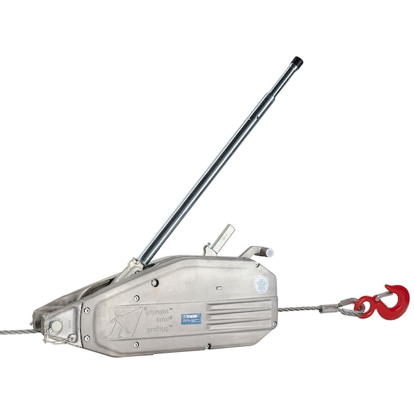 Tractel Griphoist Manual Wire Rope Hoist, 8,000 lb. 4 Ton, 100 ft Lift